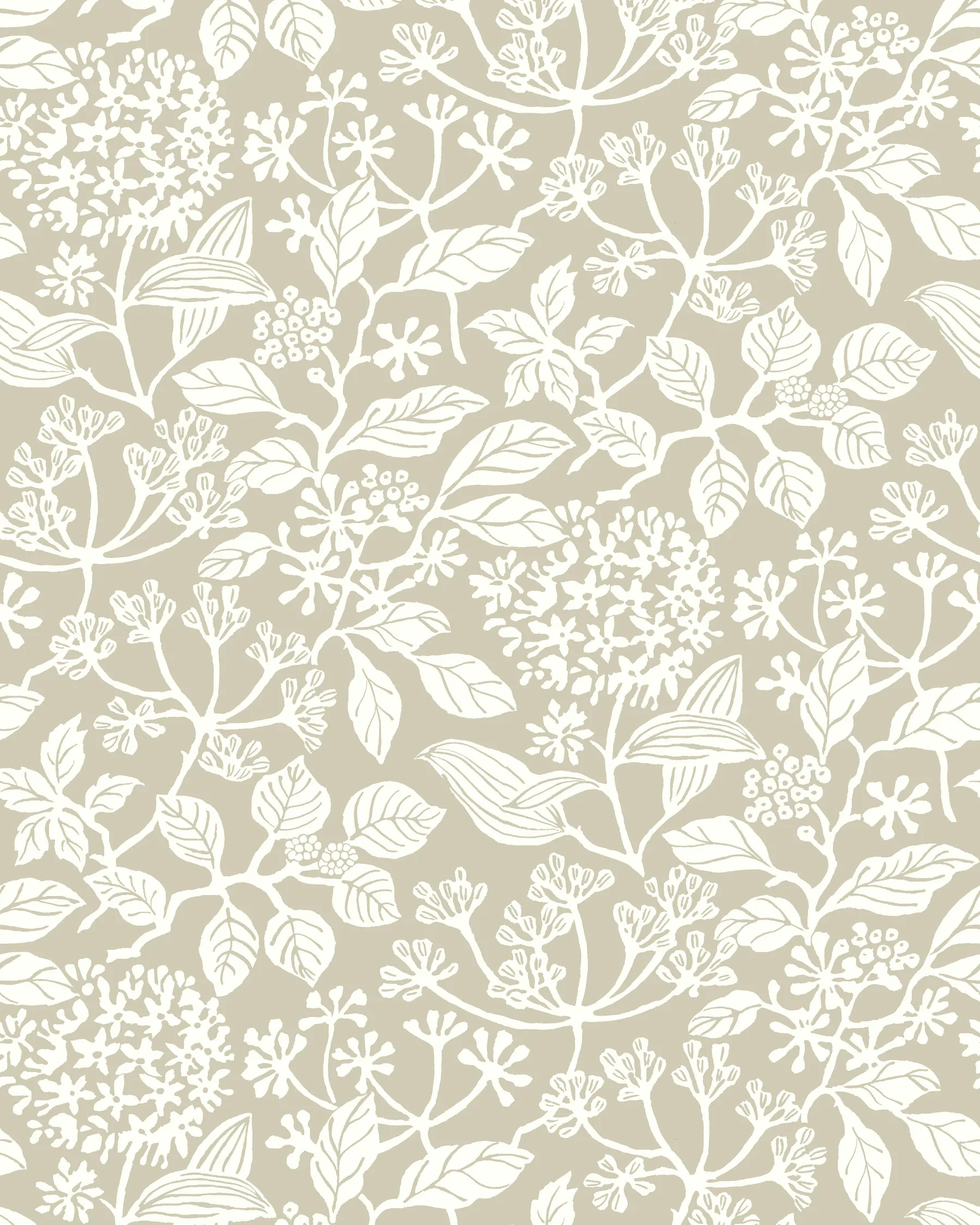 Kravet Design Antonina Vella Jardin W4485 in Taupe & White (W4485.106.0)