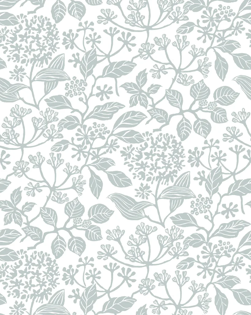 Kravet Design Antonina Vella Jardin W4485 in White & Light Blue (W4485.15.0)