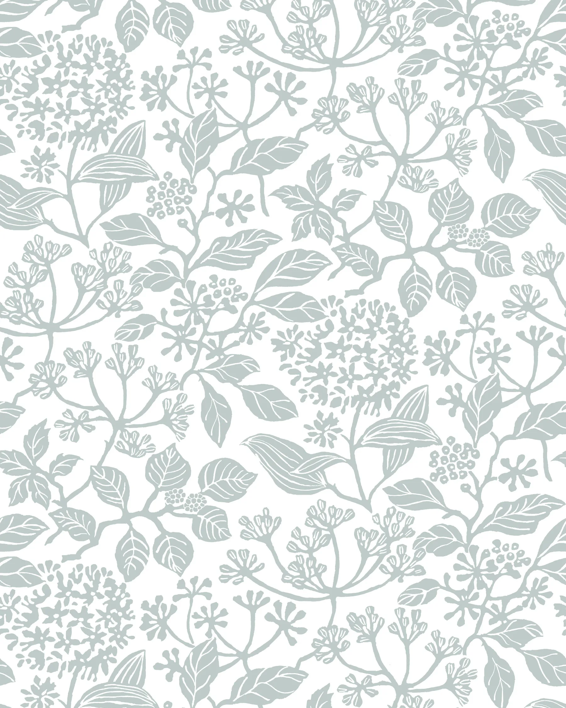 Kravet Design Antonina Vella Jardin W4485 in White & Light Blue (W4485.15.0)