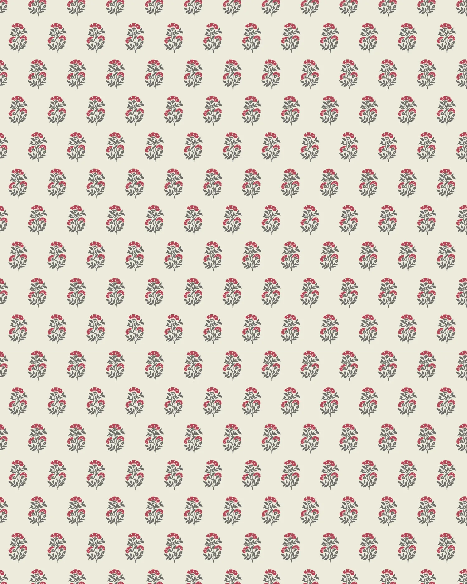 Kravet Design Antonina Vella Jardin W4489 in Ivory & Red (W4489.911.0)