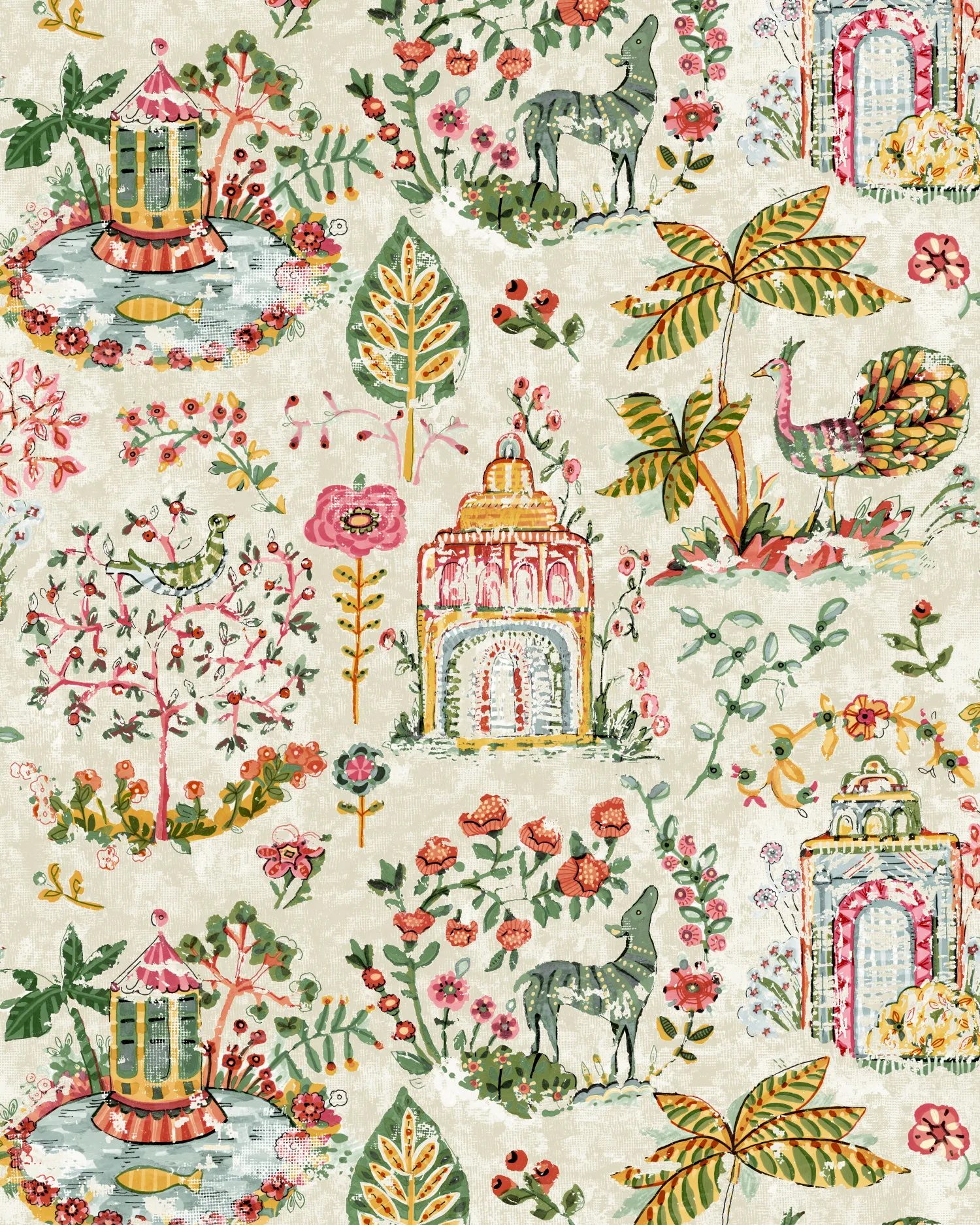 Kravet Design Antonina Vella Jardin W4491 in White & Multi (W4491.419.0)