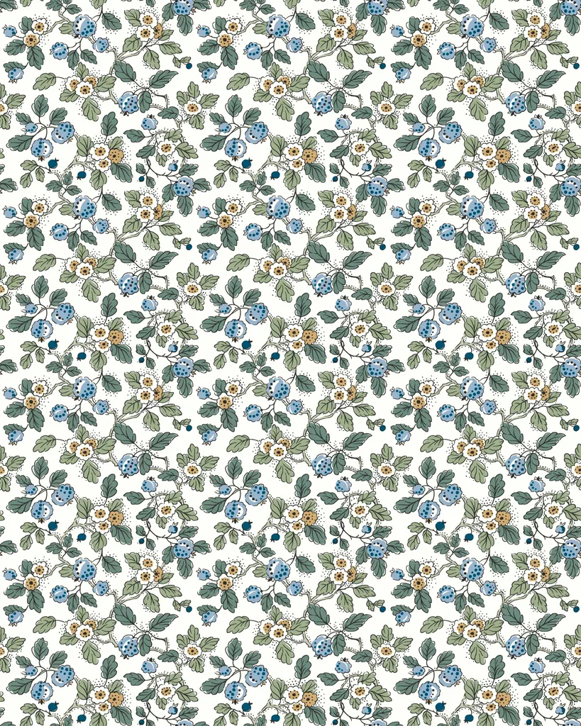 Kravet Design Antonina Vella Jardin W4492 in White & Blue (W4492.53.0)