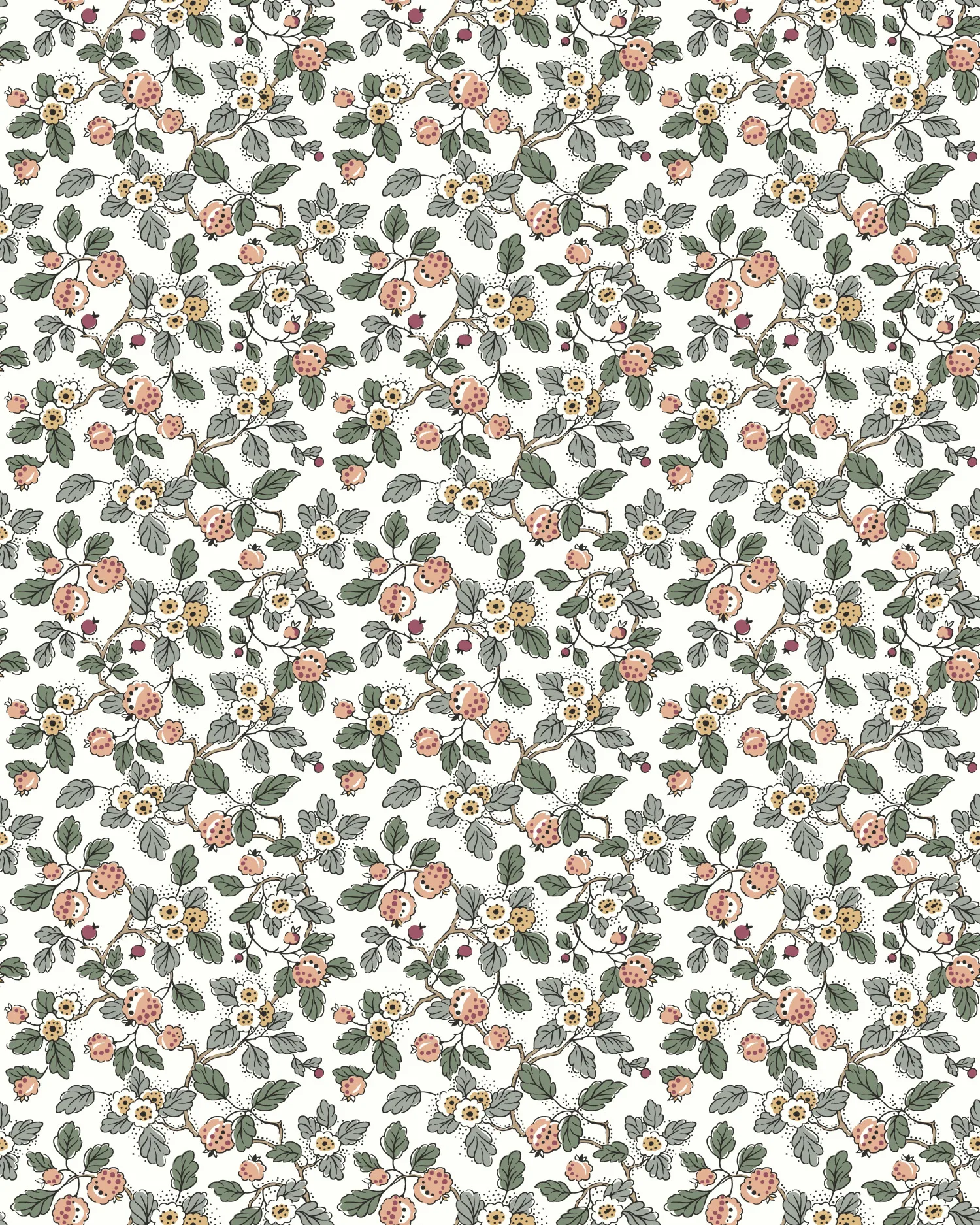 Kravet Design Antonina Vella Jardin W4492 in White & Grey (W4492.952.0)