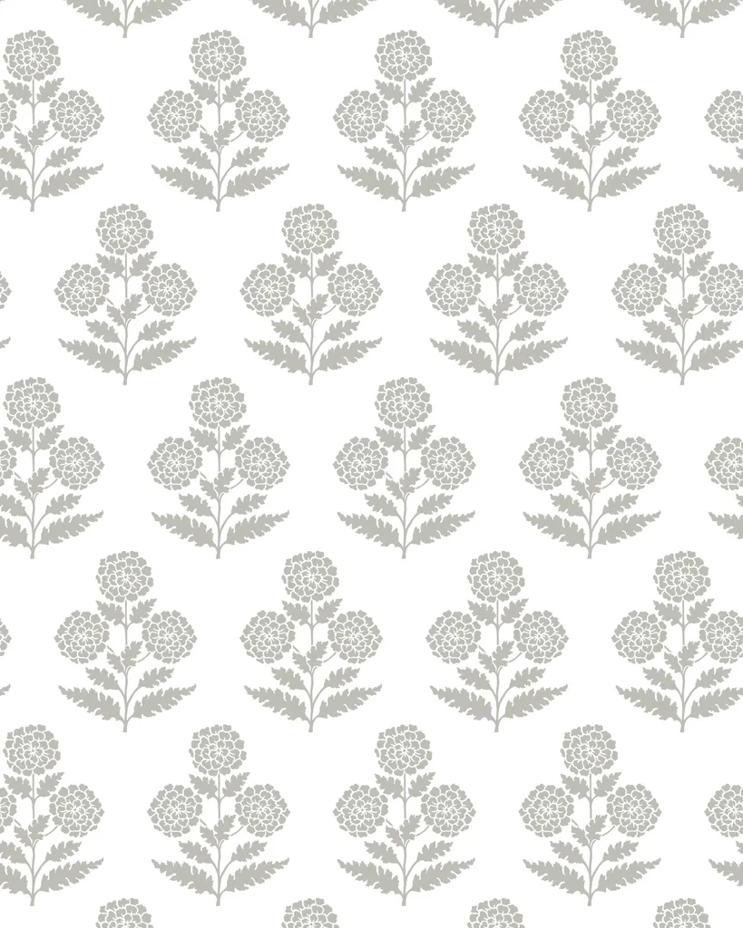 Kravet Design Antonina Vella Jardin W4494 in White & Grey (W4494.11.0)