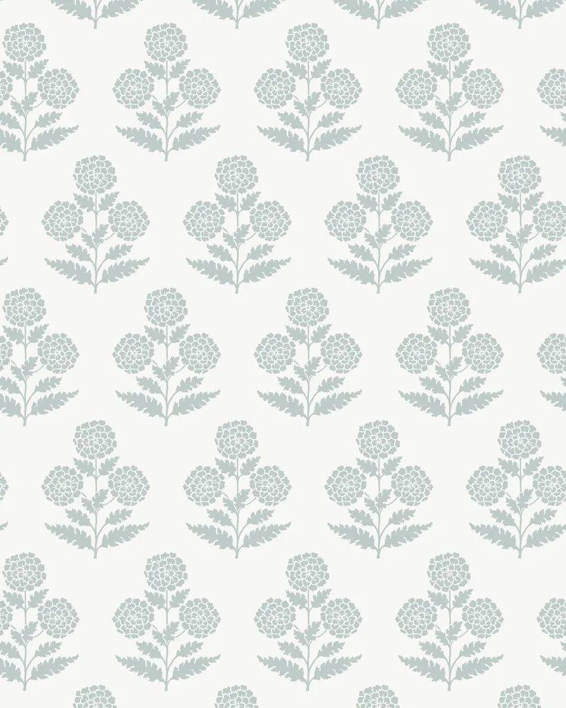 Kravet Design Antonina Vella Jardin W4494 in White & Grey (W4494.15.0)