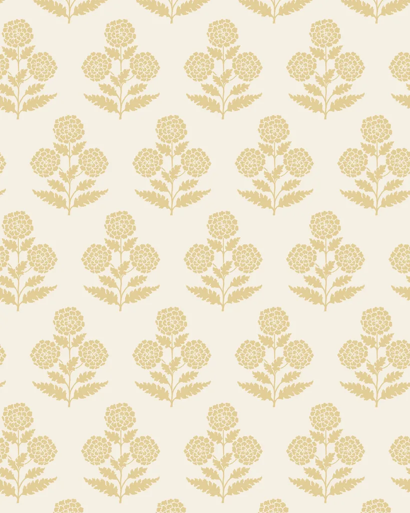 Kravet Design Antonina Vella Jardin W4494 in Ivory & Yellow (W4494.16.0)