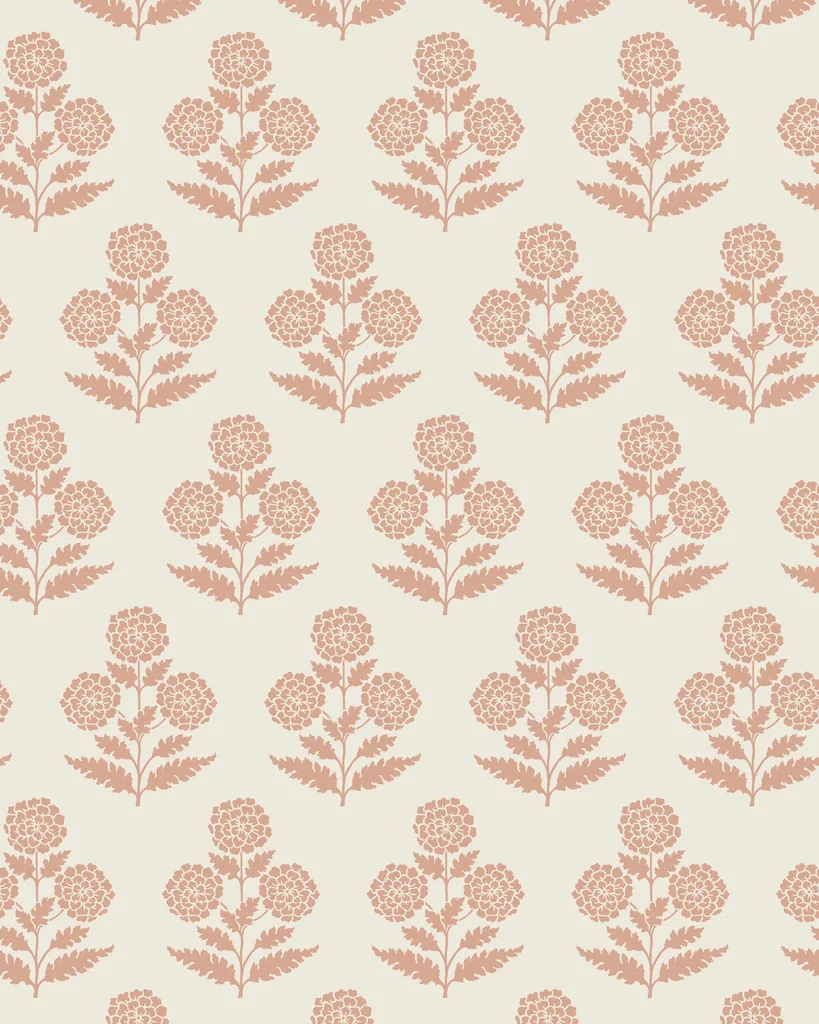 Kravet Design Antonina Vella Jardin W4494 in Beige & Coral (W4494.17.0)