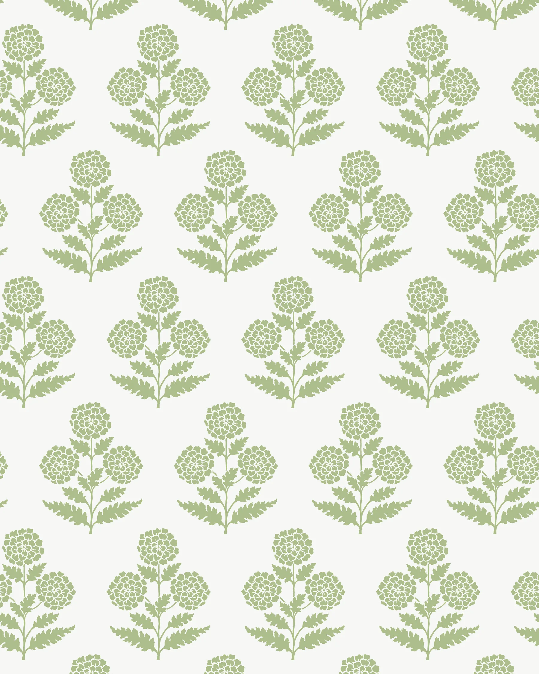 Kravet Design Antonina Vella Jardin W4494 in White & Green (W4494.3.0)