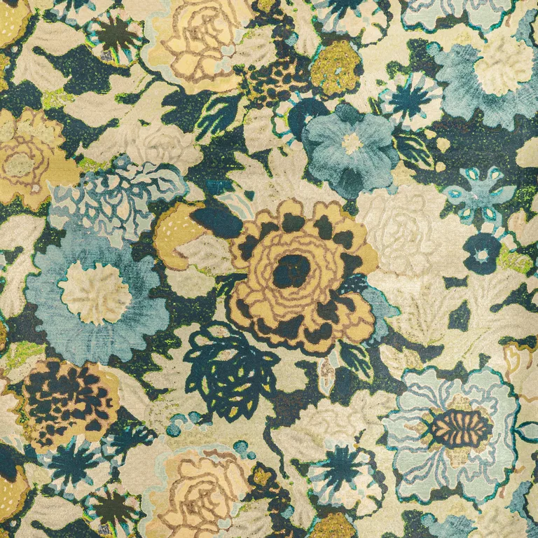 Lee Jofa Modern Arioso Paper in Marine/Citron (GWP-3729.450.0)
