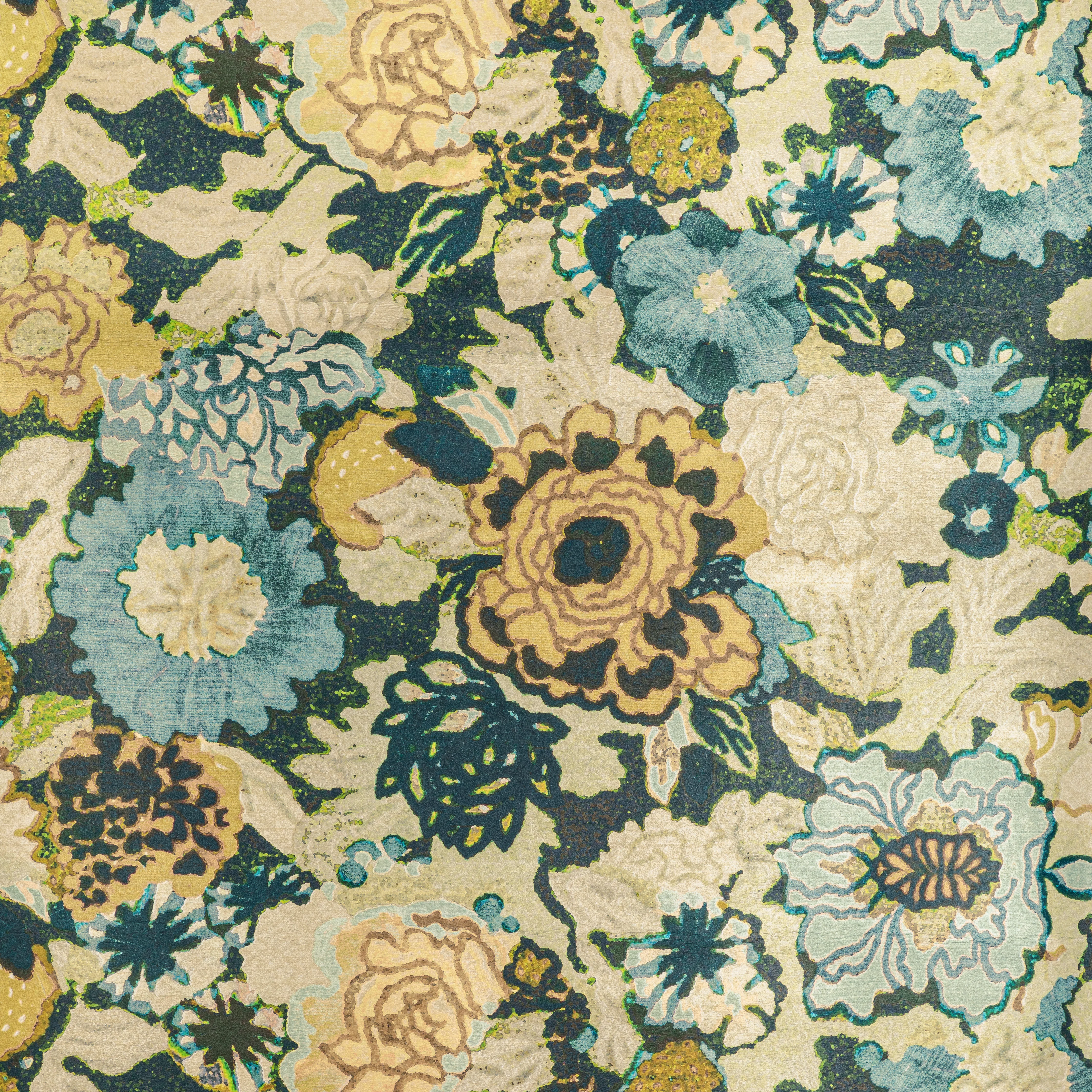 Lee Jofa Modern Arioso Paper in Marine/Citron (GWP-3729.450.0)