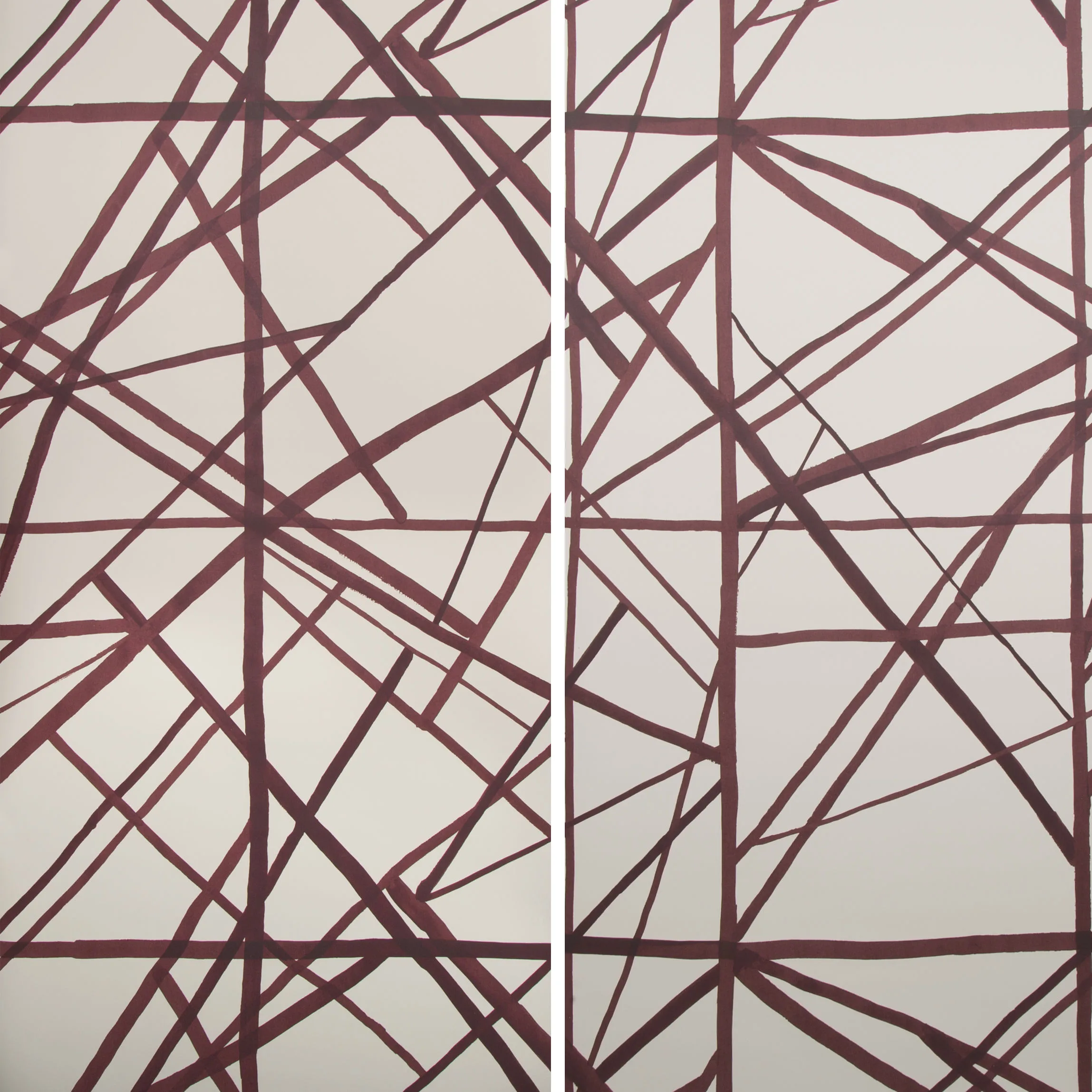Lee Jofa Modern Channels Paper in Plum/Oatmeal (GWP-3417.911.0)