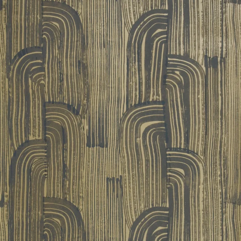 Lee Jofa Modern Crescent Paper in Ebony/Gold (GWP-3304.48.0)