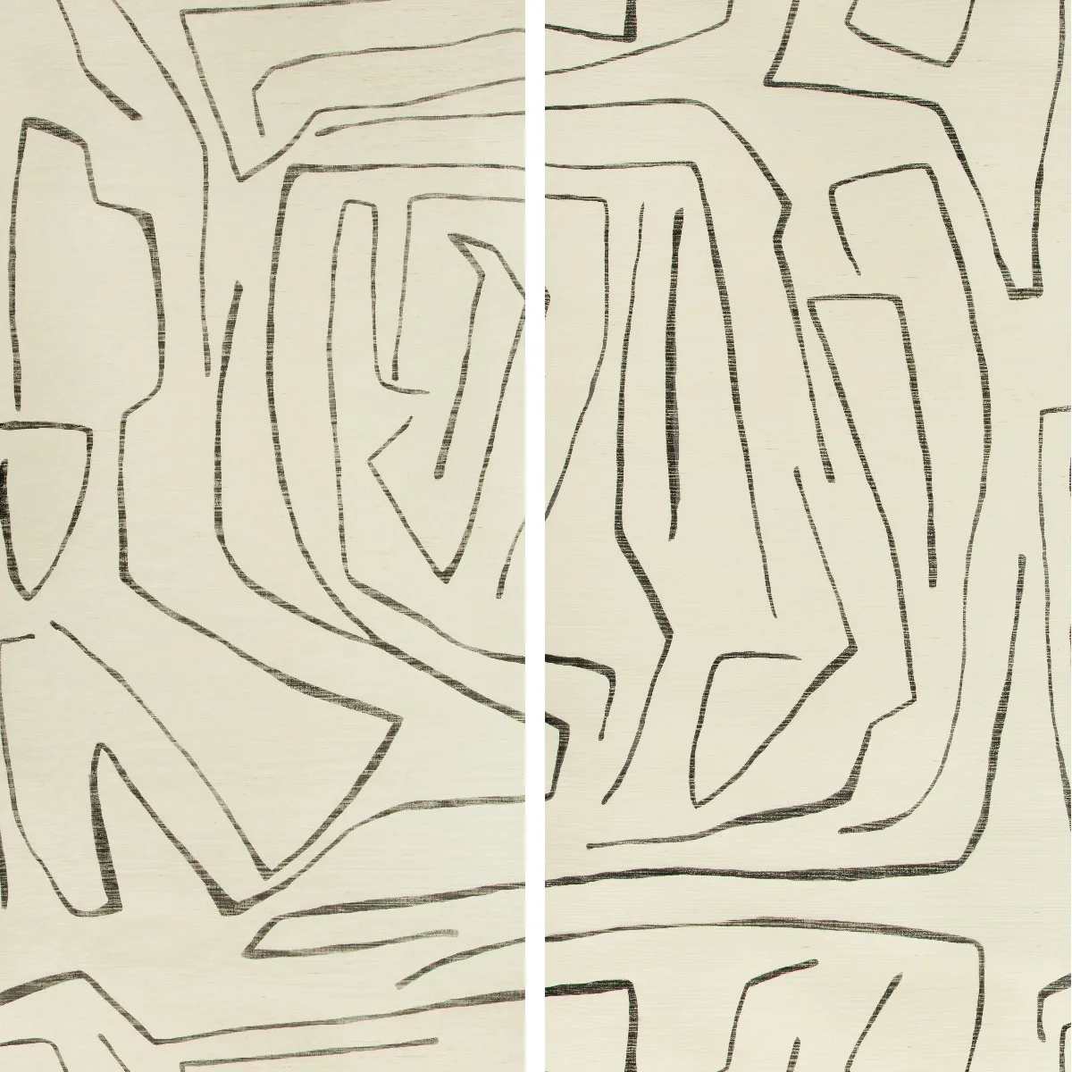Lee Jofa Modern Graffito Ii in Ivory/Ebony (GWP-3720.18.0)