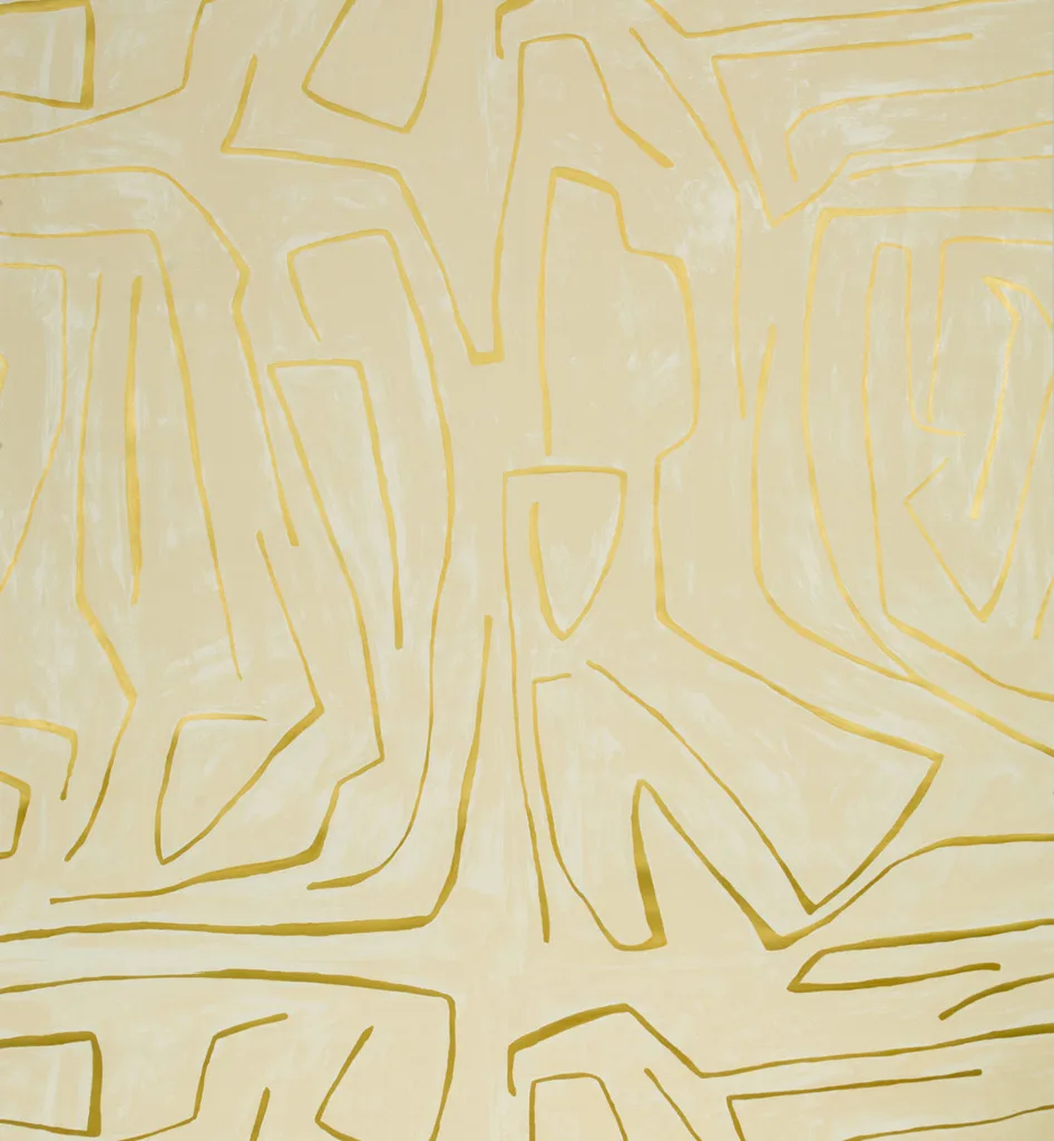 Lee Jofa Modern Graffito in Ivory/Gold (GWP-3501.140.0)