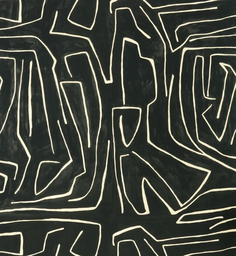 Lee Jofa Modern Graffito in Onyx/Beige (GWP-3501.816.0)