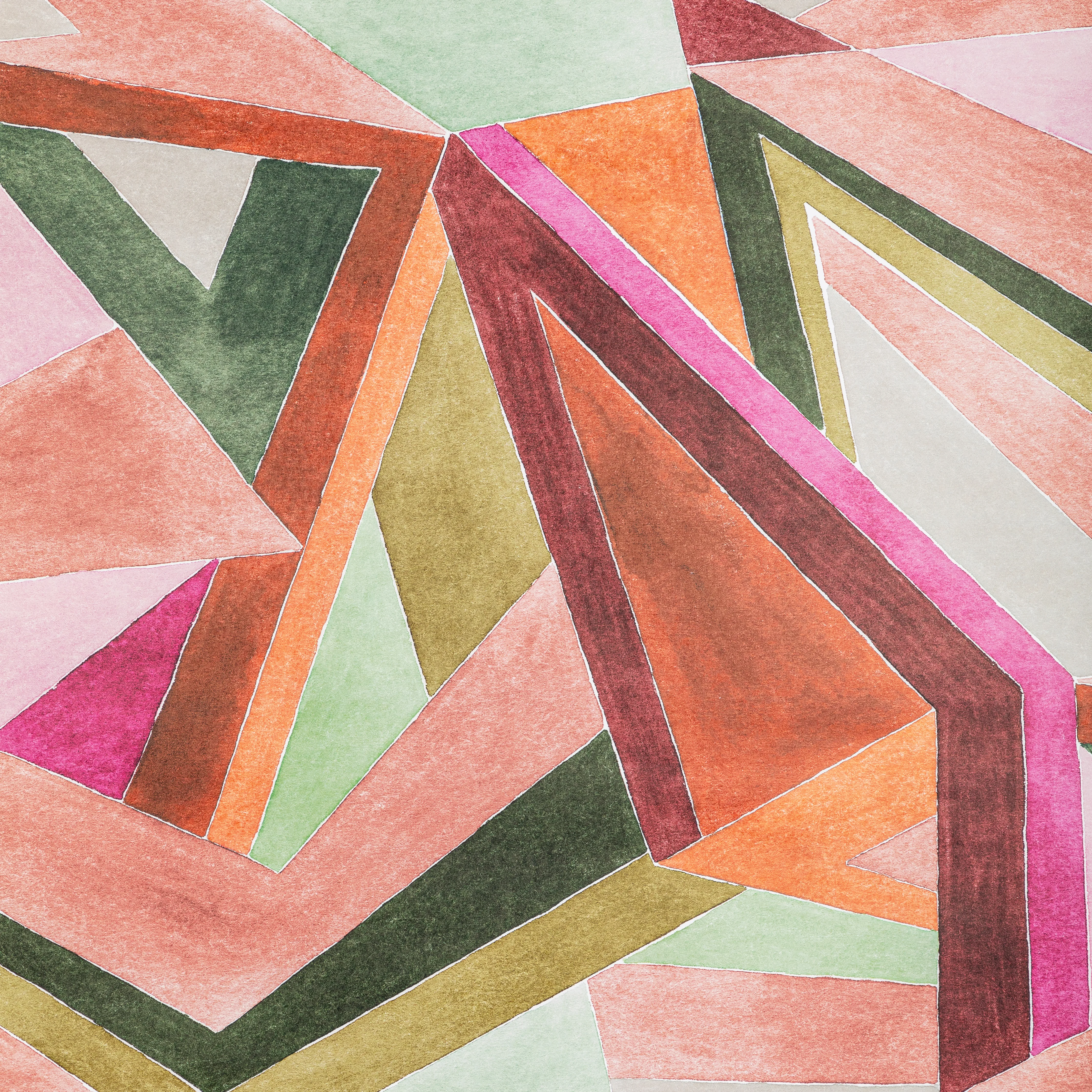 Lee Jofa Modern Roulade Paper in Rose/Leaf (GWP-3727.73.0)