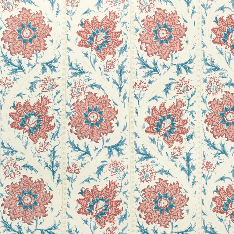Lee Jofa Calico Vine in Blue Red (P2022102.195.0)