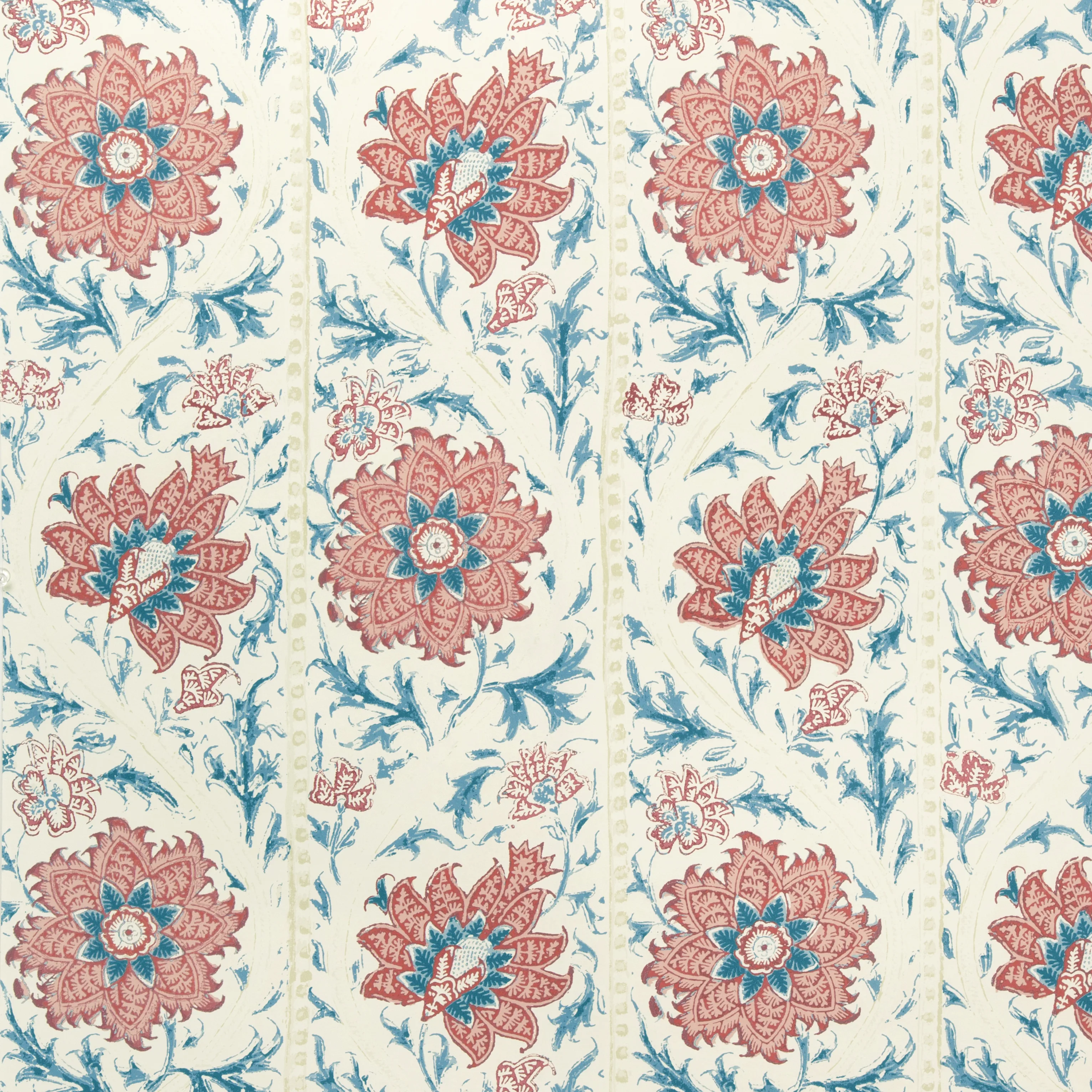 Lee Jofa Calico Vine in Blue Red (P2022102.195.0)