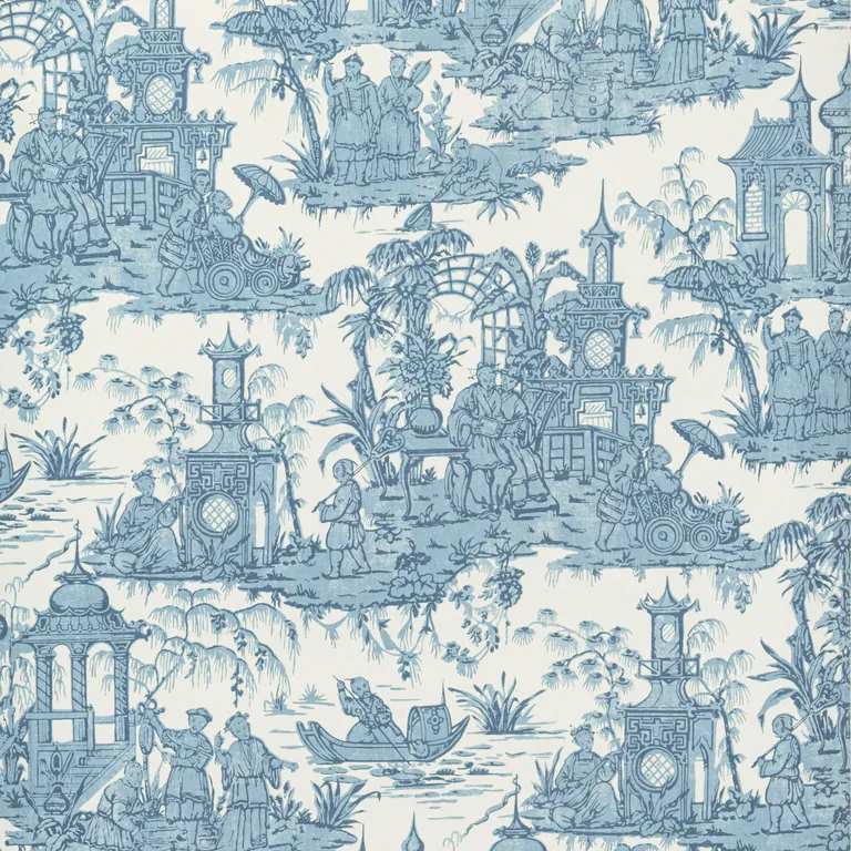 Lee Jofa Pagoda Toile Paper in Blue (P2020110.535.0)
