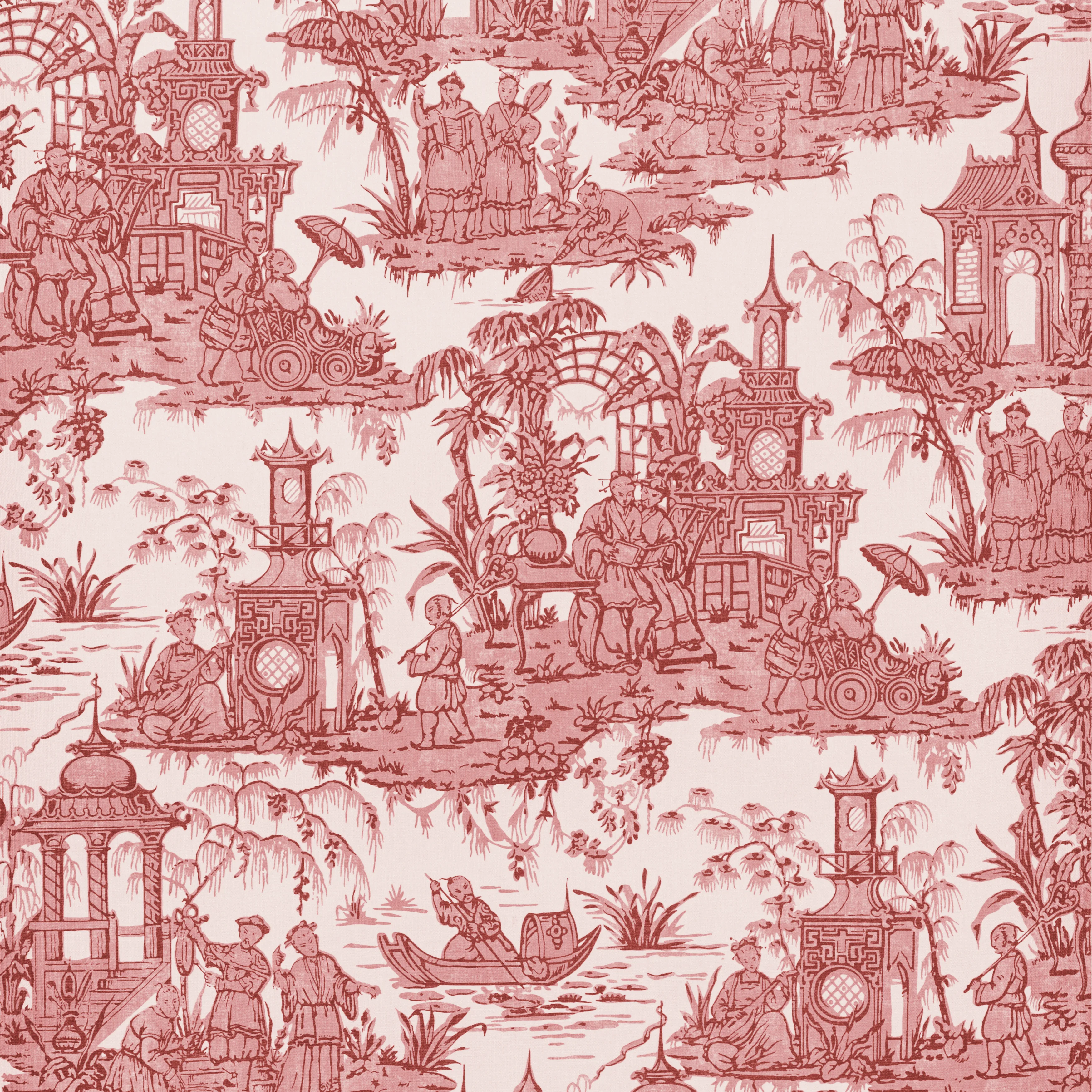 Lee Jofa Pagoda Toile Paper in Garnet (P2020110.19.0)