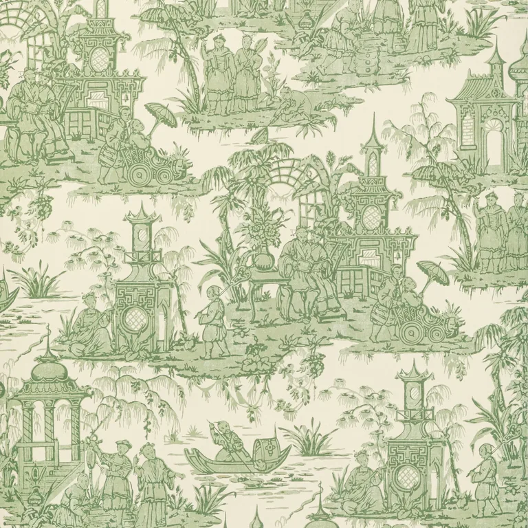 Lee Jofa Pagoda Toile Paper in Green (P2020110.316.0)
