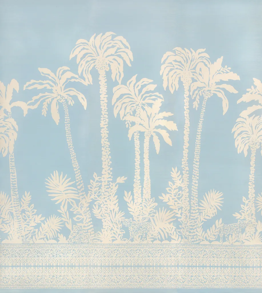 Lee Jofa Palms Way Mural Gc in Blue (P2025115.51.0)