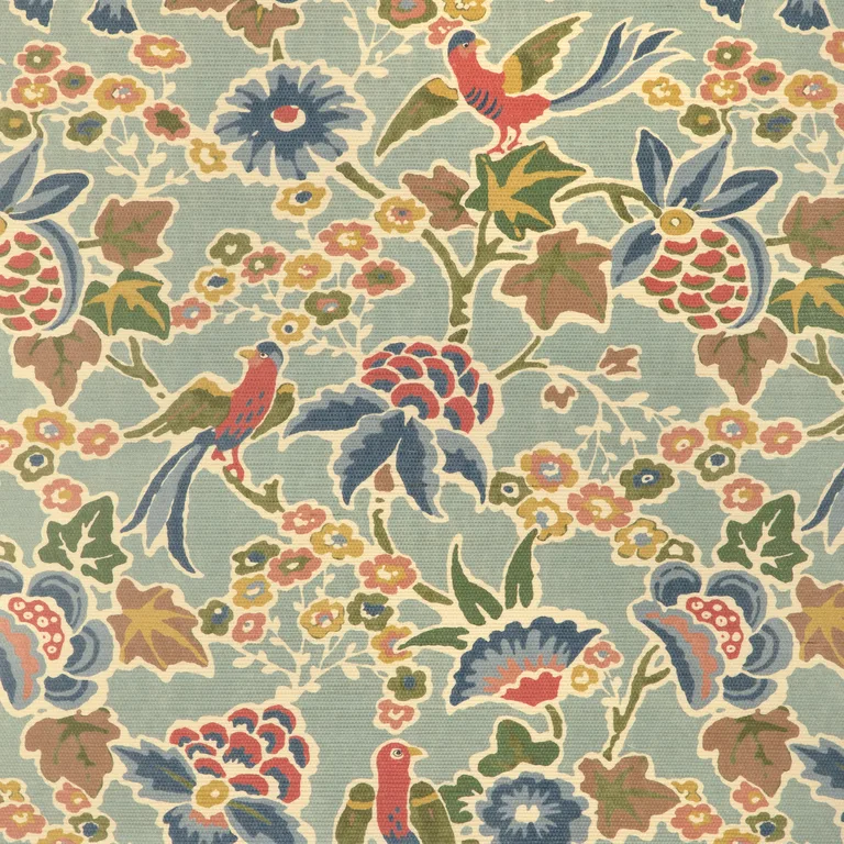 Lee Jofa Posy Paper in Aqua/Ivy (P2023127.353.0)