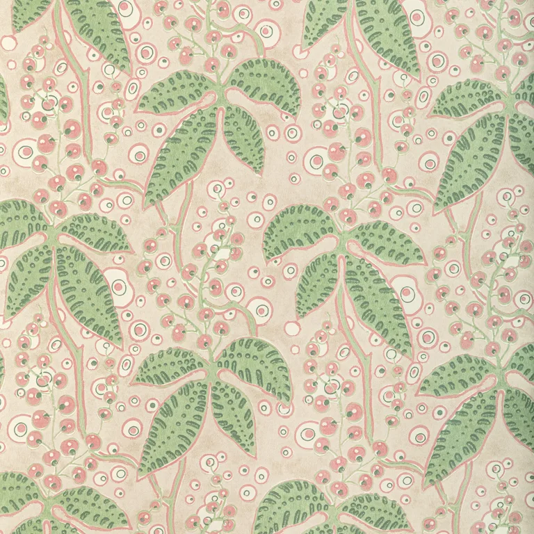 Lee Jofa Putnam Paper in Green/Rose (P2022105.73.0)