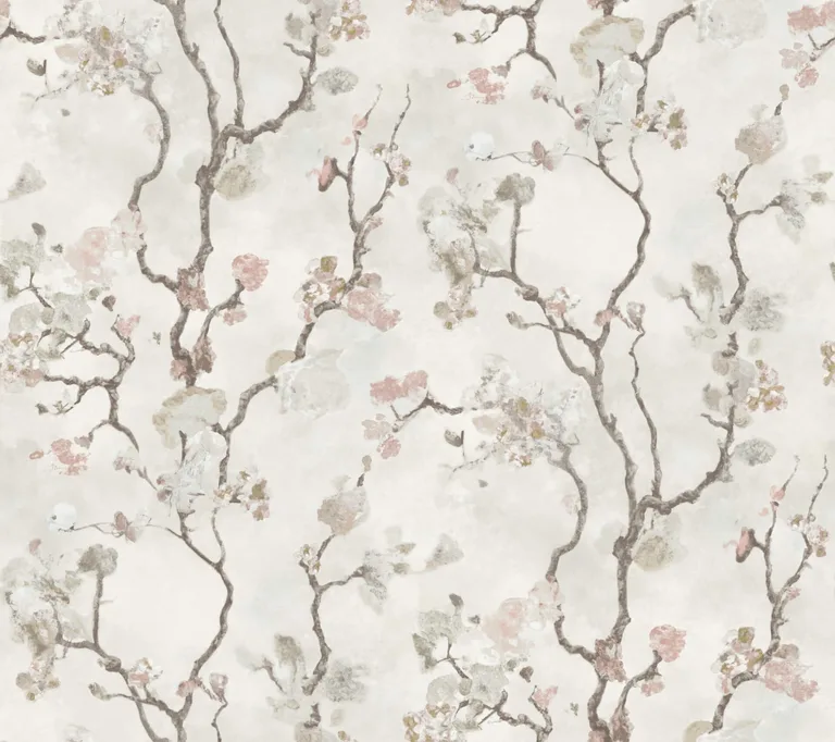 Lemieux et Cie Avril Chinoiserie wallpaper, color Blush, SKU LM5414