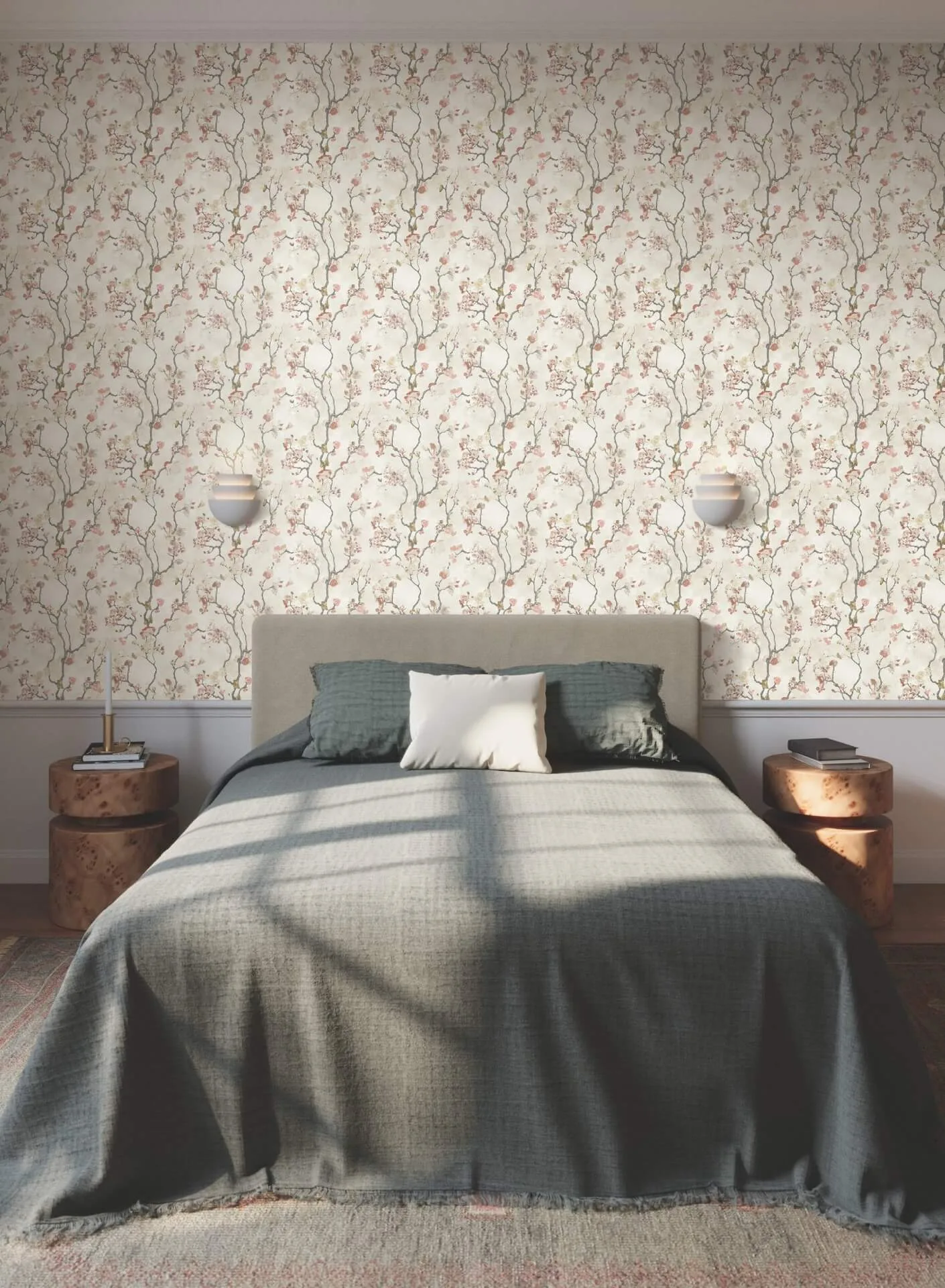 Lemieux et Cie Avril Chinoiserie wallpaper, color Coral, SKU LM5413
