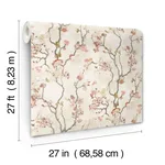 Lemieux et Cie Avril Chinoiserie - Coral Wallpaper | Buy Online Lemieux et Cie Avril Chinoiserie wallpaper, color Coral, SKU LM5413