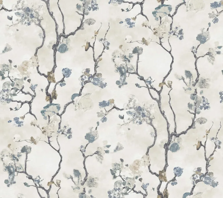 Lemieux et Cie Avril Chinoiserie wallpaper, color Peacock, SKU LM5412