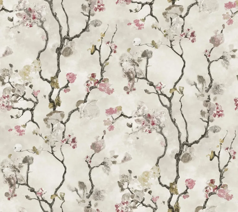 Lemieux et Cie Avril Chinoiserie wallpaper, color Rose, SKU LM5411