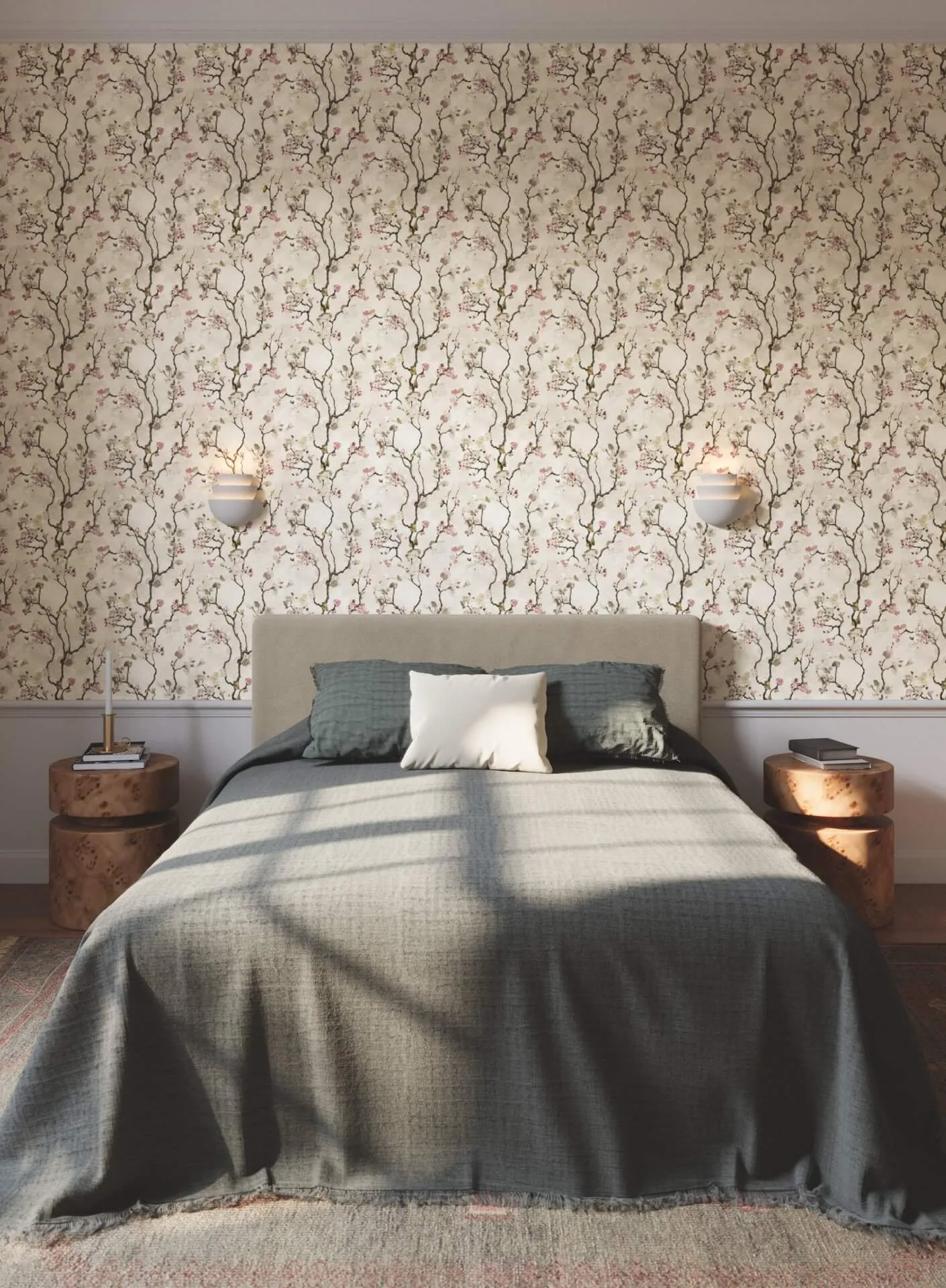 Lemieux et Cie Avril Chinoiserie wallpaper, color Rose, SKU LM5411