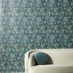 Lemieux et Cie Barbier - Blue Wallpaper | Buy Online Lemieux et Cie Barbier wallpaper, color Blue, SKU CH1426