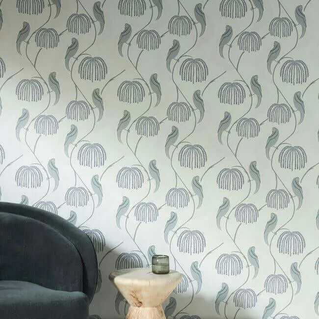 Lemieux et Cie Blaise wallpaper, color Blue & Grey, SKU CH1435