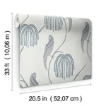Lemieux et Cie Blaise wallpaper, color Blue & Grey, SKU CH1435
