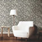 Lemieux et Cie Camille Blossom - Charcoal Wallpaper | Buy Online Lemieux et Cie Camille Blossom wallpaper, color Charcoal, SKU LM5395