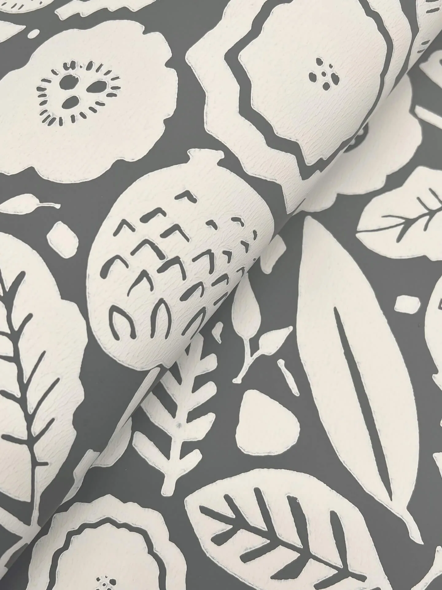 Lemieux et Cie Camille Blossom - Charcoal Wallpaper | Buy Online Lemieux et Cie Camille Blossom wallpaper, color Charcoal, SKU LM5395