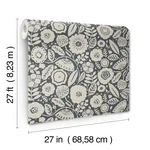 Lemieux et Cie Camille Blossom - Charcoal Wallpaper | Buy Online Lemieux et Cie Camille Blossom wallpaper, color Charcoal, SKU LM5395