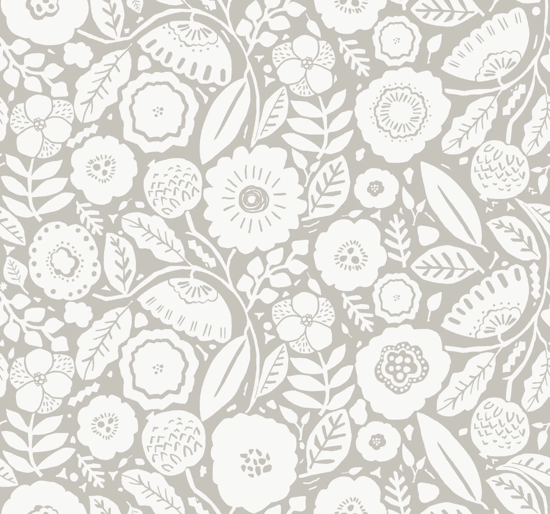 Lemieux et Cie Camille Blossom wallpaper, color Grey, SKU LM5393
