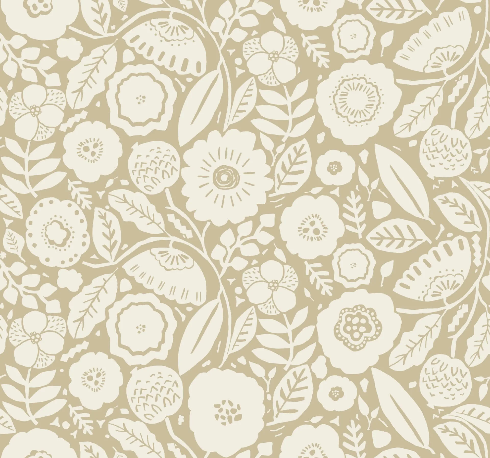 Lemieux et Cie Camille Blossom wallpaper, color Ochre, SKU LM5392