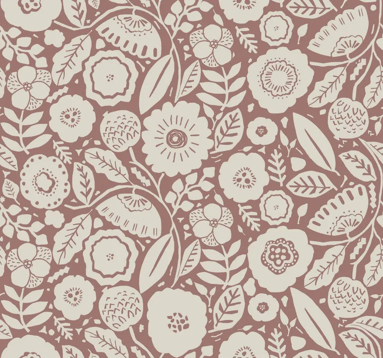 Lemieux et Cie Camille Blossom wallpaper, color Vintage Rose, SKU LM5391