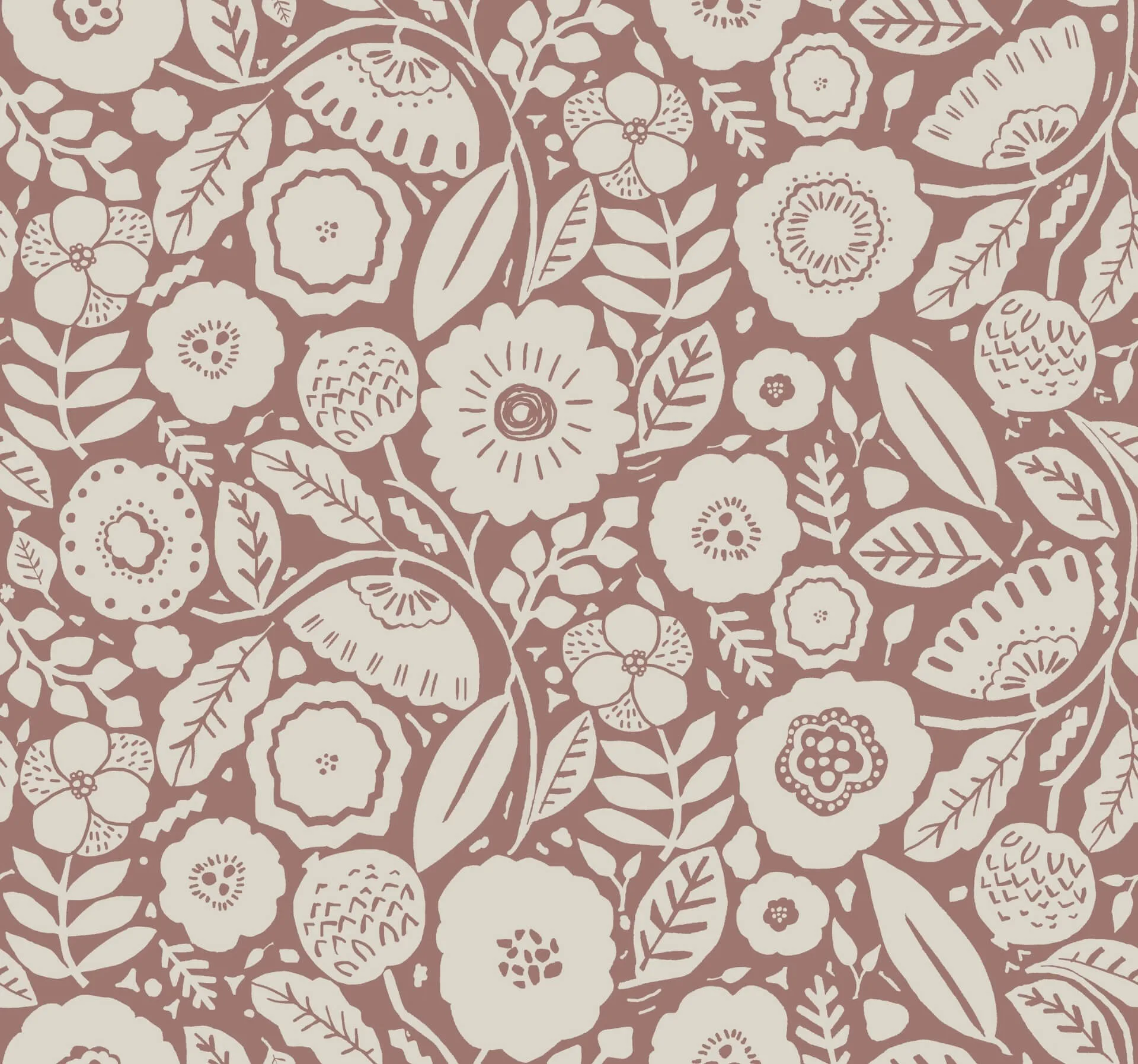 Lemieux et Cie Camille Blossom wallpaper, color Vintage Rose, SKU LM5391