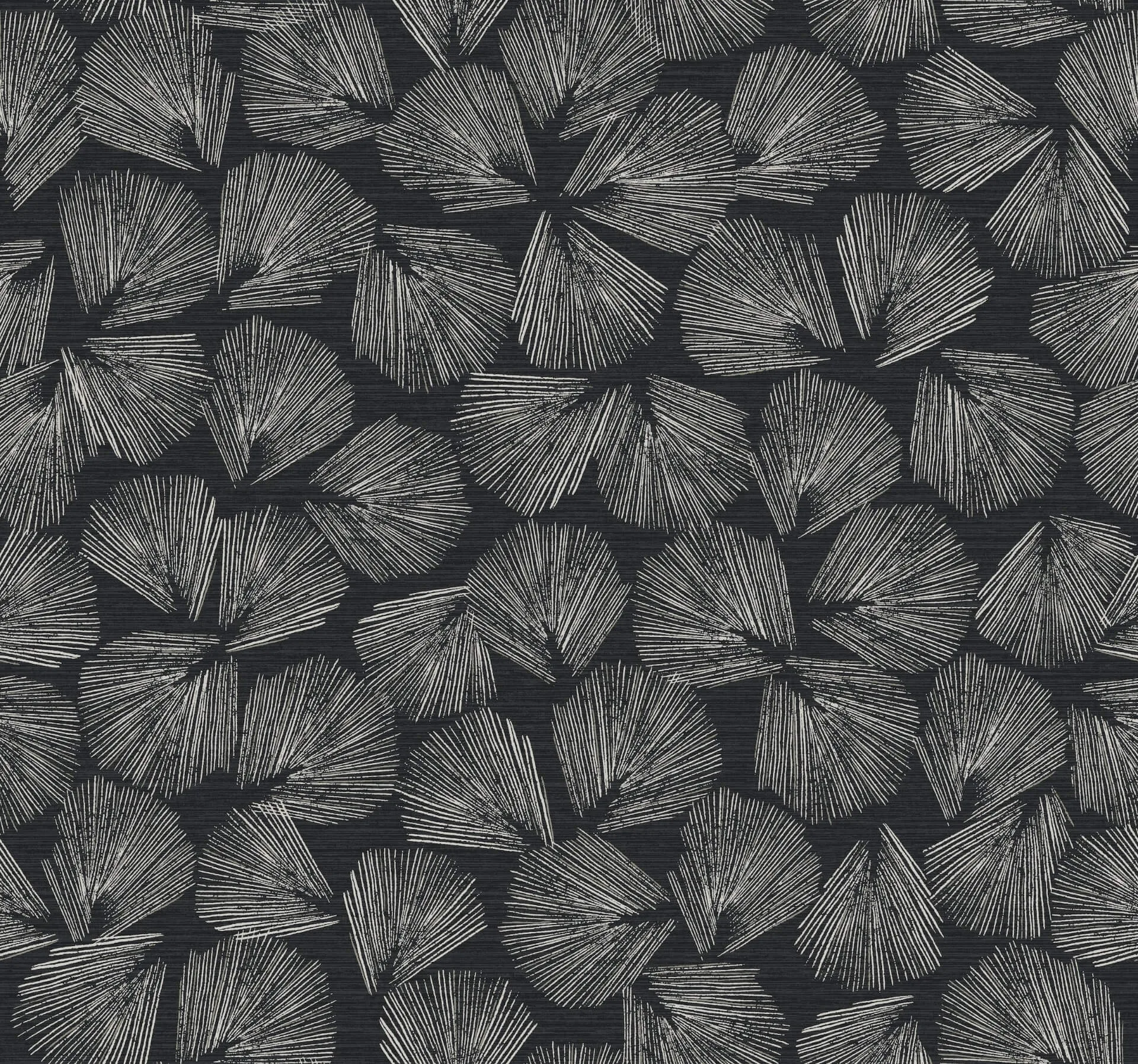Lemieux et Cie Elora Leaf wallpaper, color Black, SKU LM5351