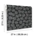 Lemieux et Cie Elora Leaf - Black Wallpaper | Buy Online Lemieux et Cie Elora Leaf wallpaper, color Black, SKU LM5351