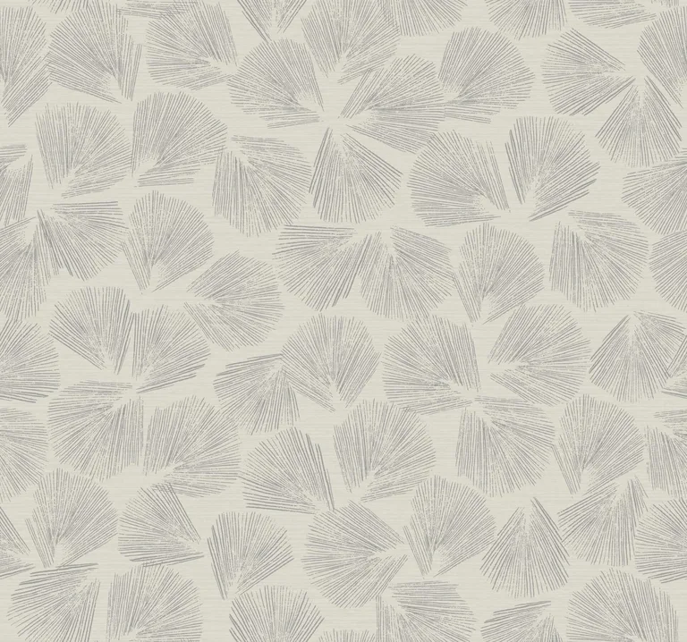 Lemieux et Cie Elora Leaf wallpaper, color Grey, SKU LM5355