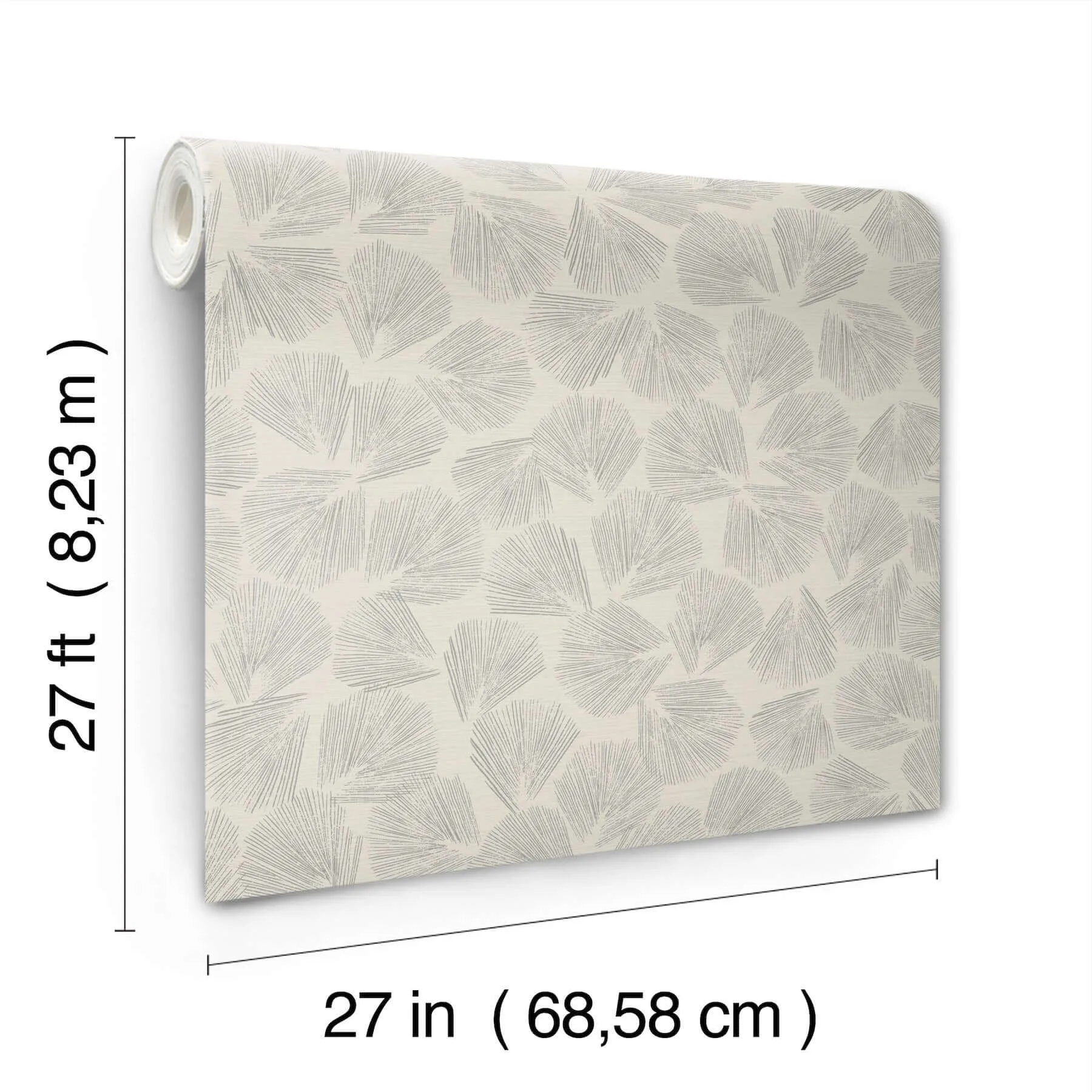Lemieux et Cie Elora Leaf - Grey Wallpaper | Buy Online Lemieux et Cie Elora Leaf wallpaper, color Grey, SKU LM5355