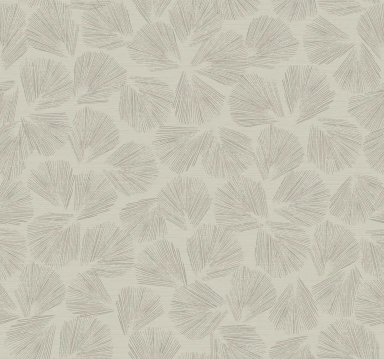 Lemieux et Cie Elora Leaf wallpaper, color Taupe, SKU LM5354