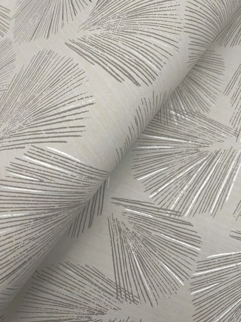 Lemieux et Cie Elora Leaf wallpaper, color Taupe, SKU LM5354